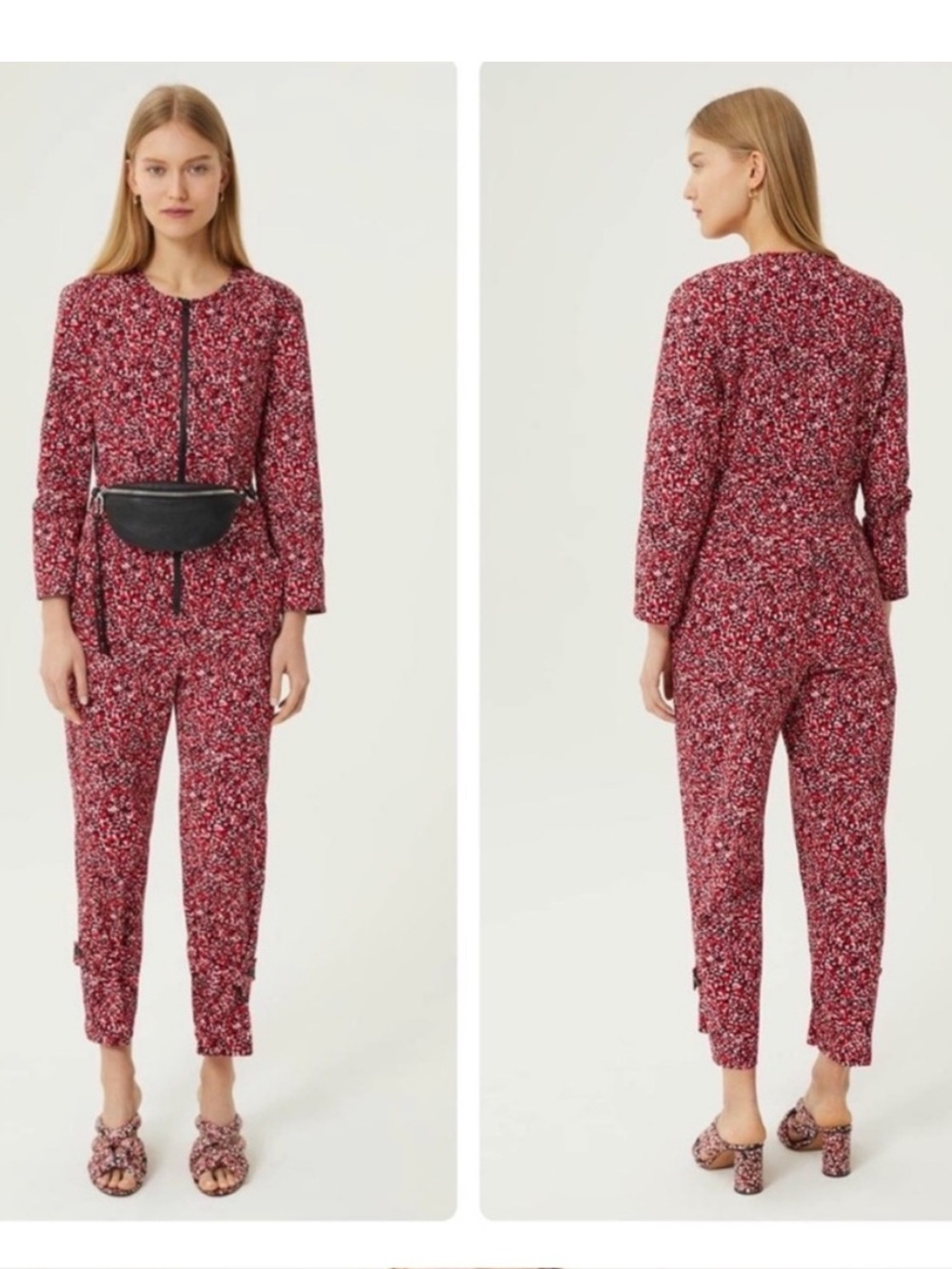 REBECCA MINKOFF Clover Floral Zip Front Jumper S